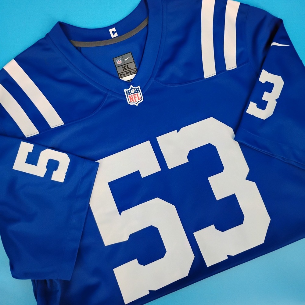 Nike NFL Indianapolis Colts Shaquille Leonard 53 Jersey Blue Mens XL - Picture 1 of 13